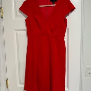 Donna Morgan Red A-line Mini Dress V-neck Cocktail
